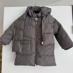 Zara Kids Charcoal Puffer Jacket